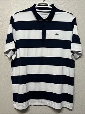 Lacoste Shirt Mens Size 6 XL Short Sleeve Golf Polo Striped
